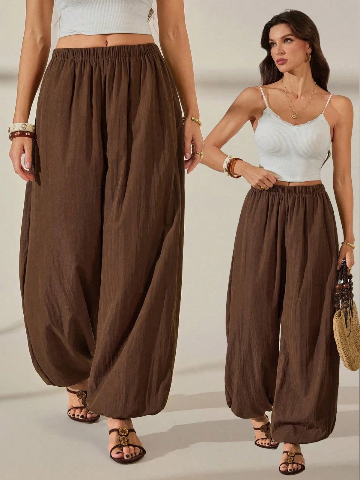 Flared Leg Balloon Trouser