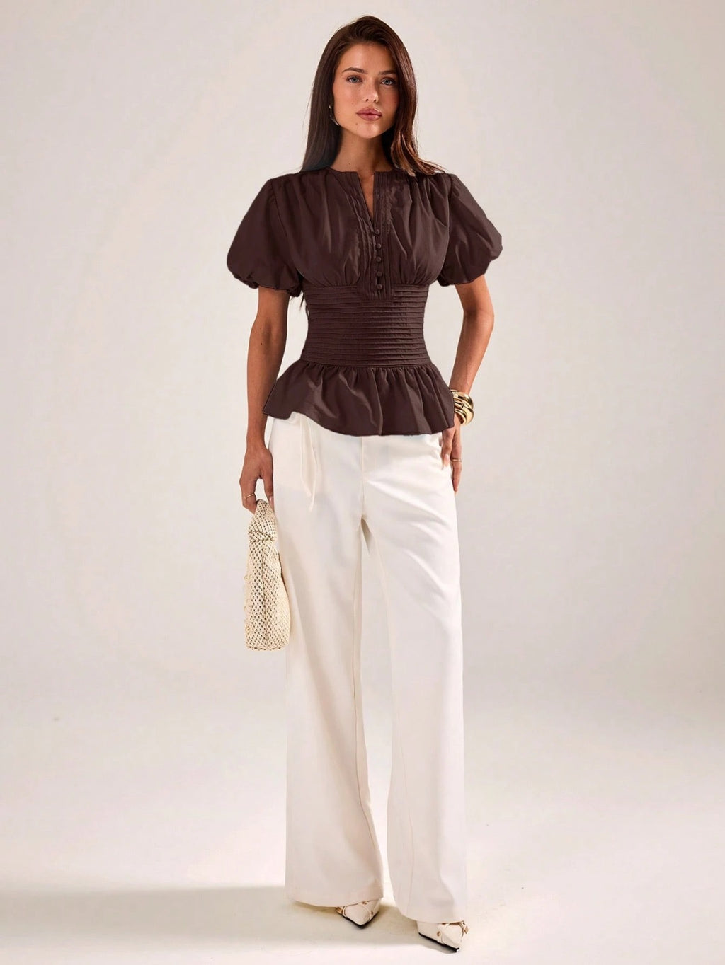Women’s Solid button down top