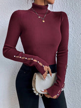 WOMEN'S SOLID COLOR MINIMALIST CREW NECK LONG SLEEVE SWEATER