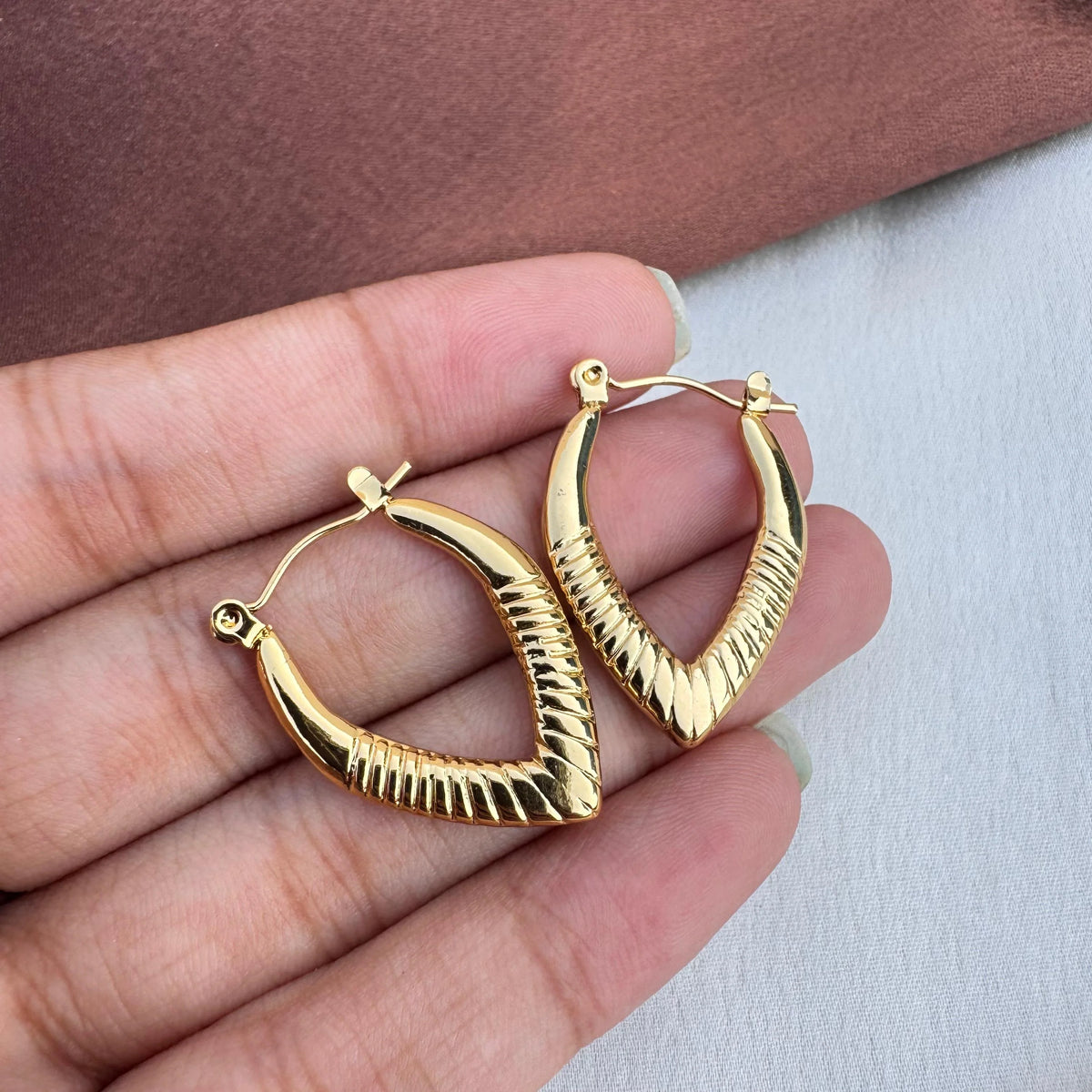 Naitika Art Gold Plated Dangler Earrings