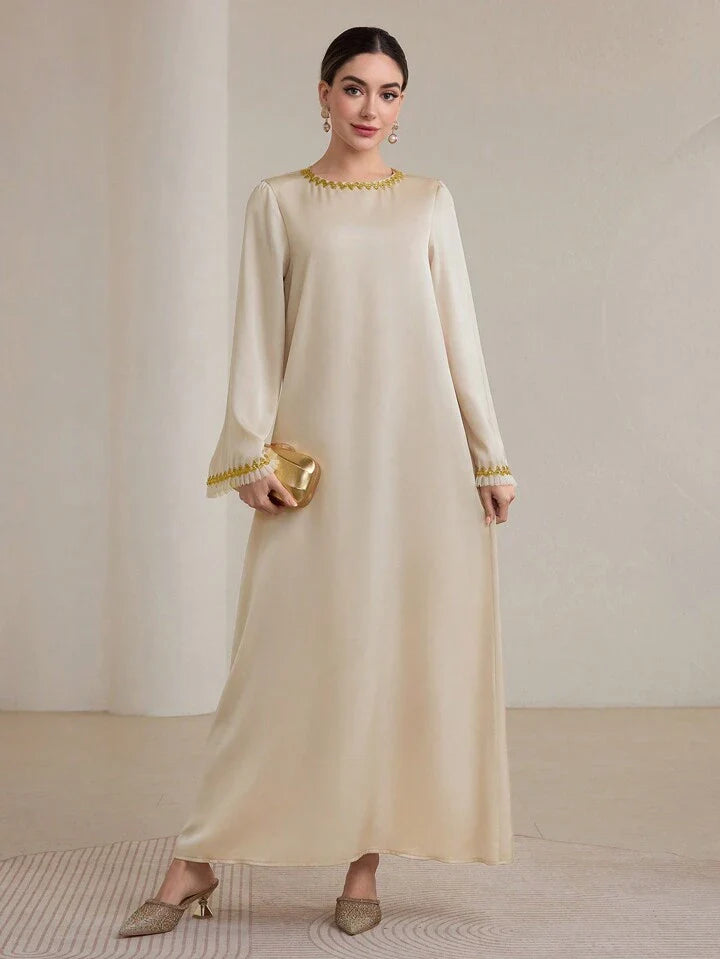 Round Neck Women's Arabian Style Dress