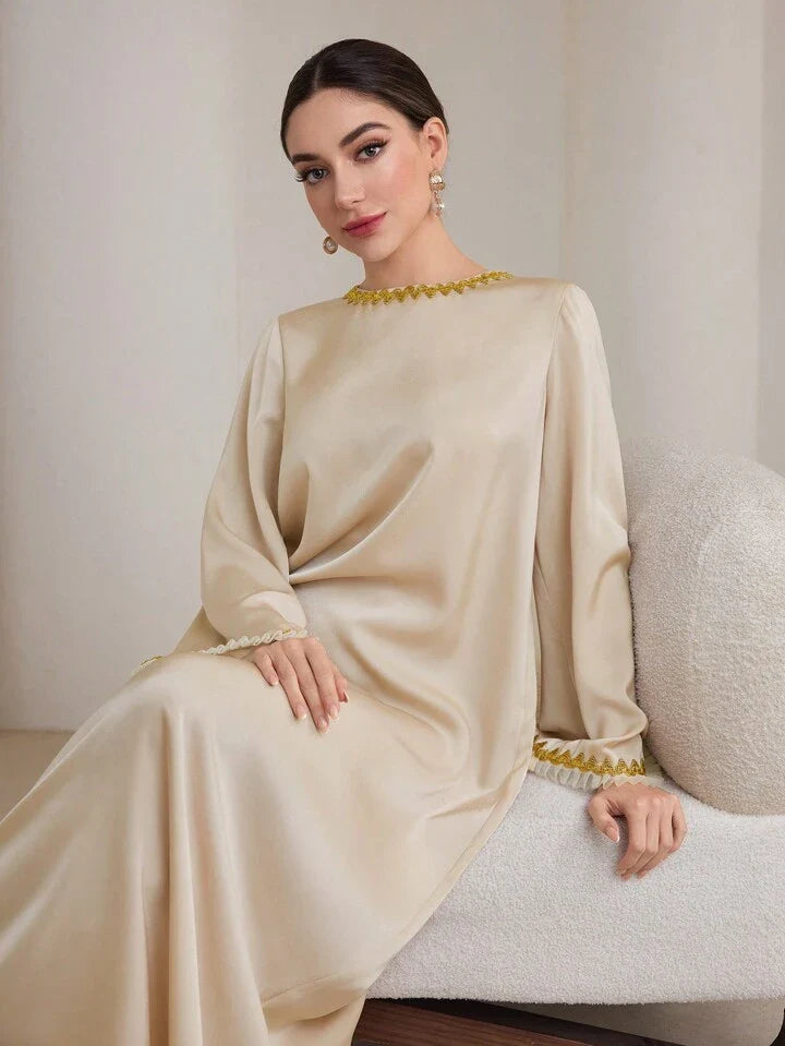 Round Neck Women's Arabian Style Dress