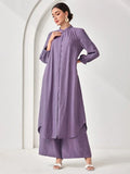 Women's Simple Fashion Casual Arabic Style Clothes Set, For Daily Wear