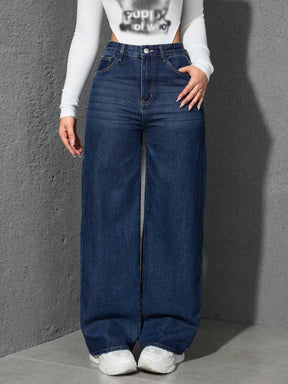 women’s Casual Versatile Loose Straight-Leg Jeans