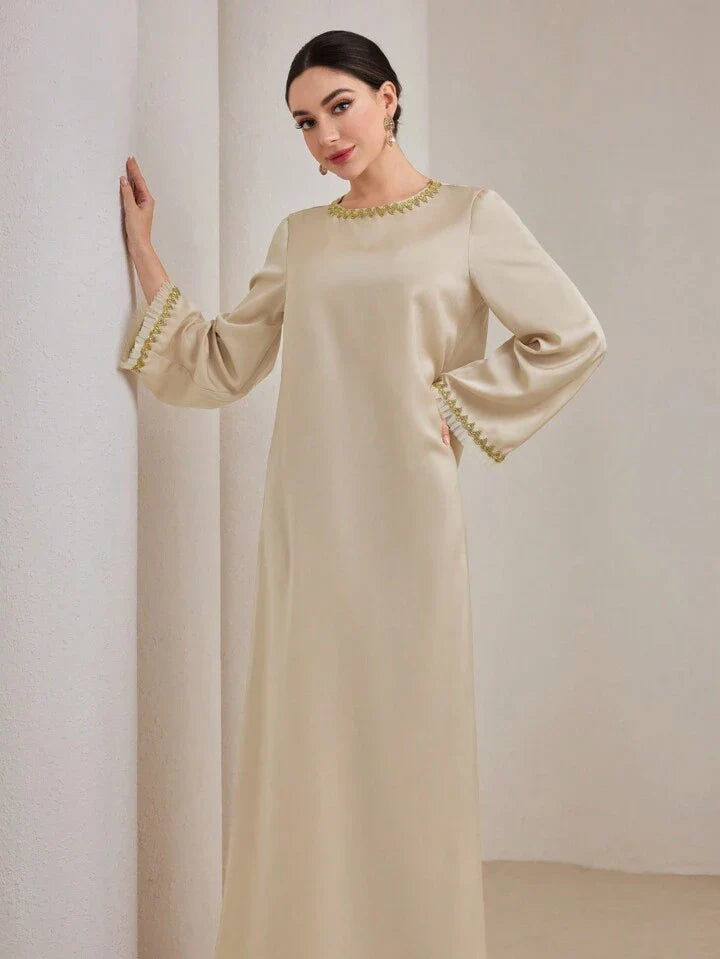 Round Neck Women's Arabian Style Dress