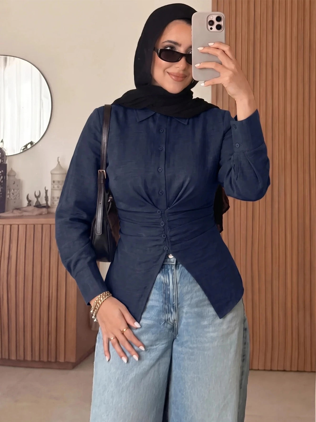 Women's Casual Versatile Waist-Cinching Top