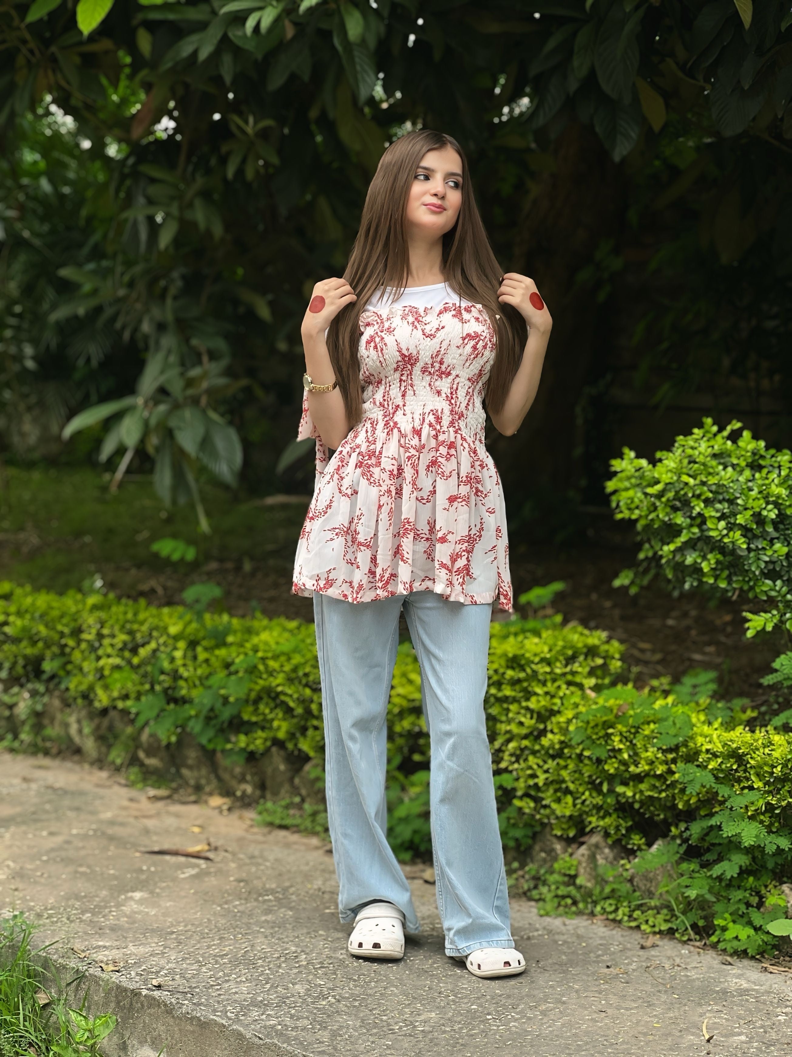 WOMEN FRENCH STYLE TIE STRAP DITSY FLORAL CAMI SLEEVELESS TOP AND UNDER TOP