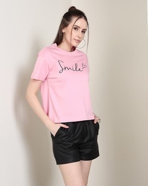 LETTER AND HEART PRINT TEE