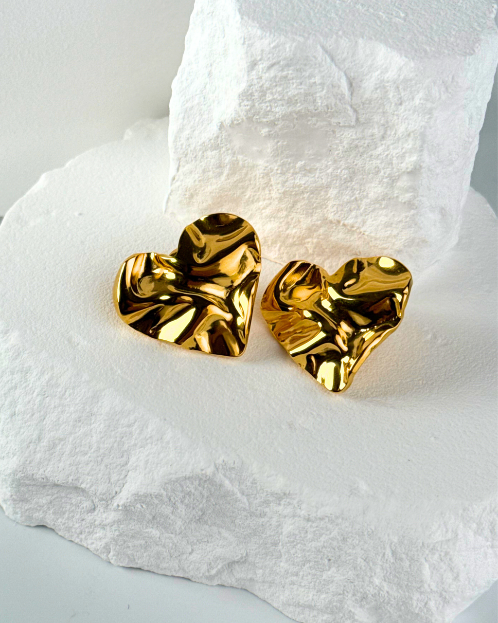 Gold plated Heart Earrings