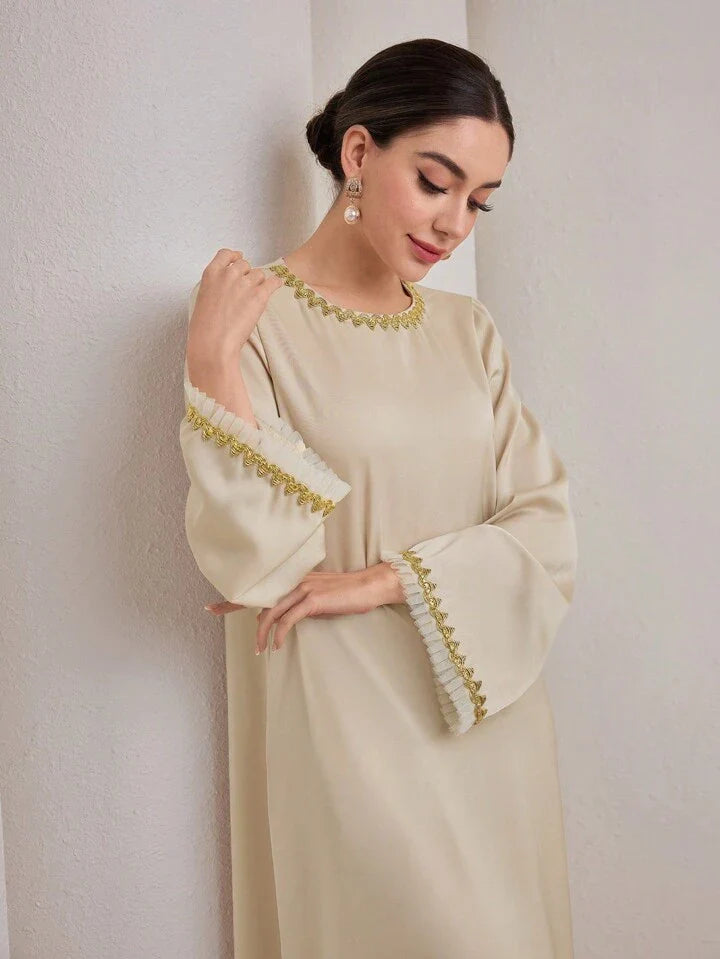 Round Neck Women's Arabian Style Dress