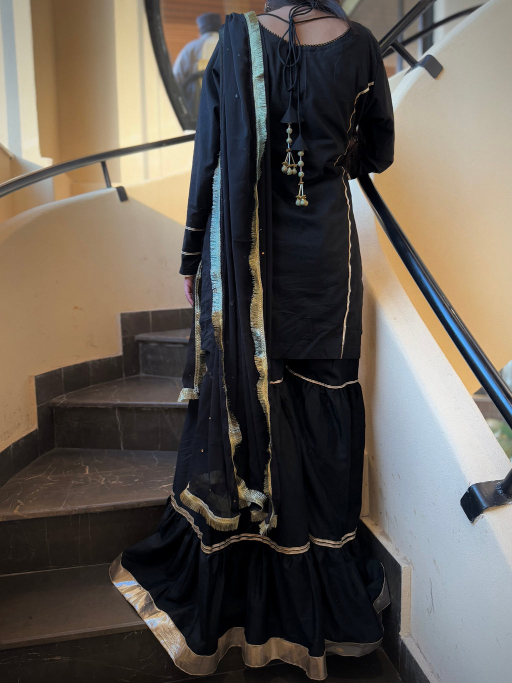 ELEGANT THREE PIECE DRESS WITH BAG