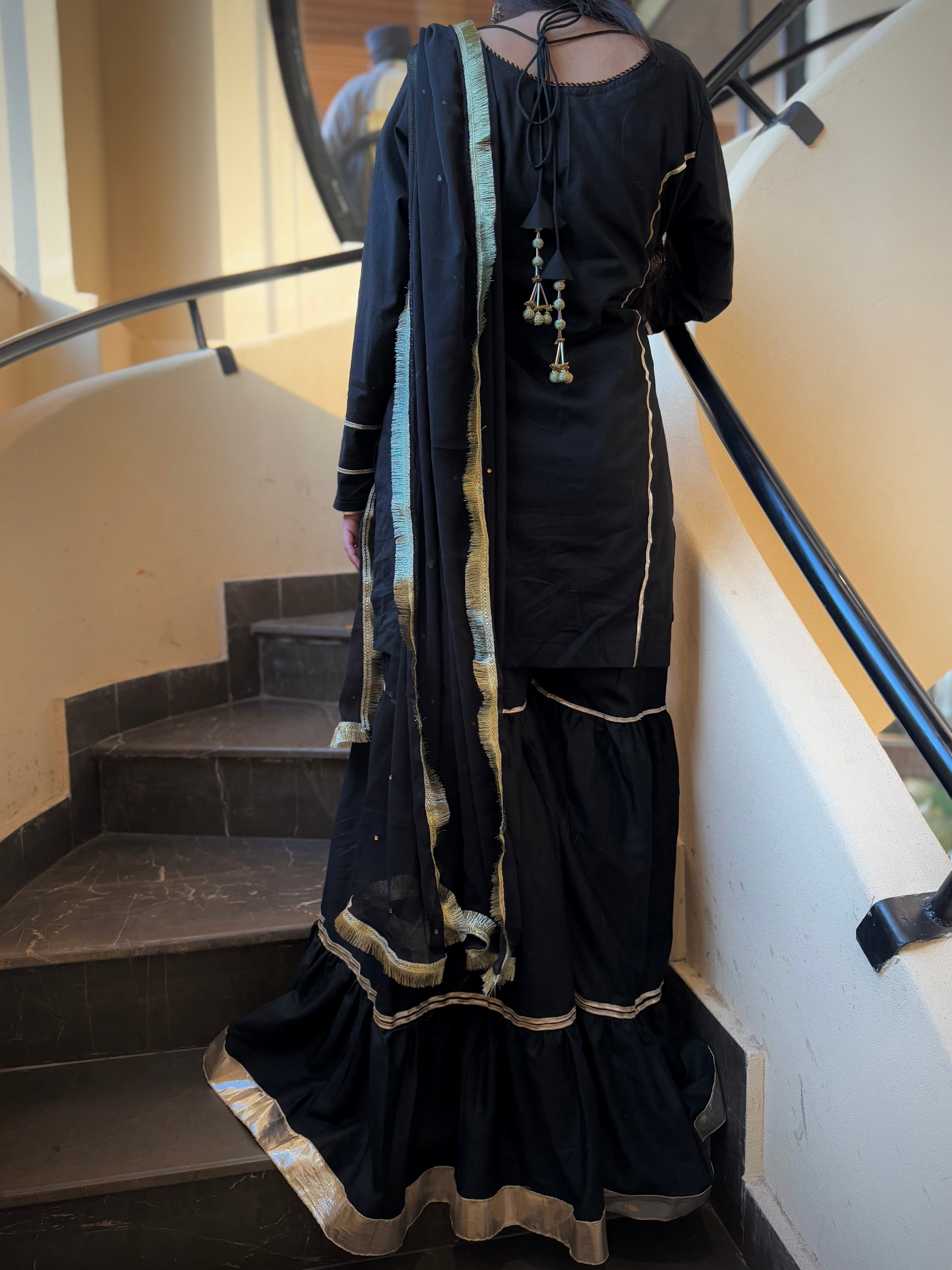 ELEGANT THREE PIECE DRESS WITH BAG