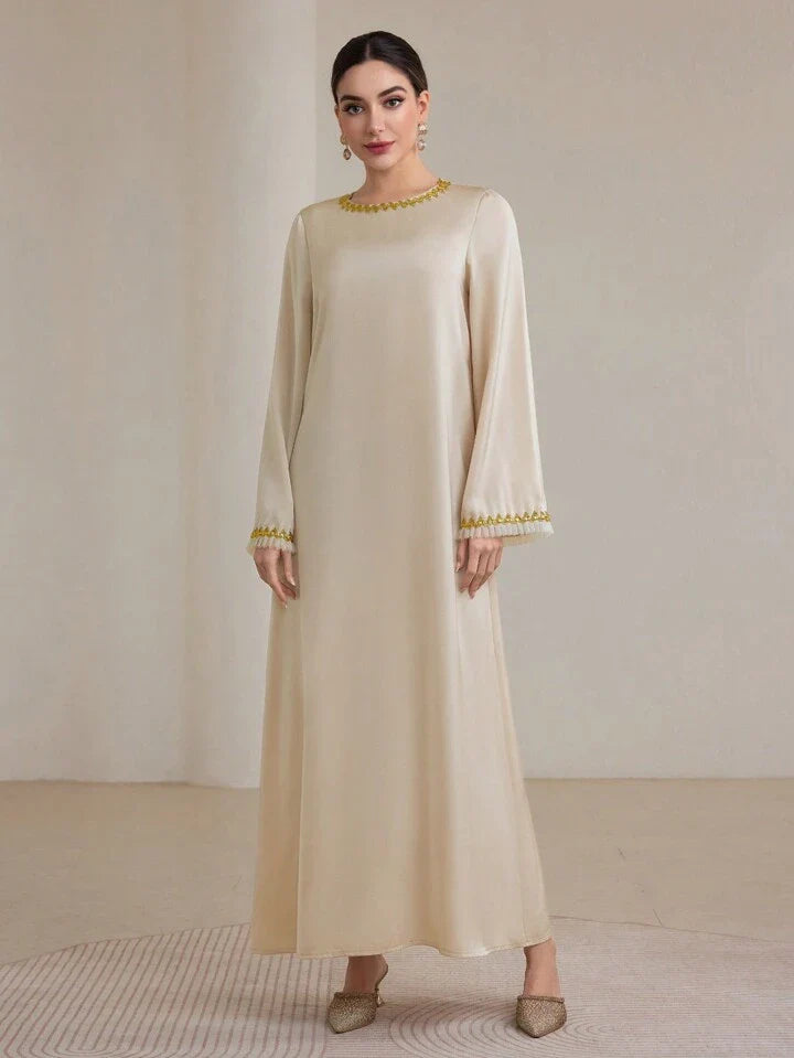 Round Neck Women's Arabian Style Dress