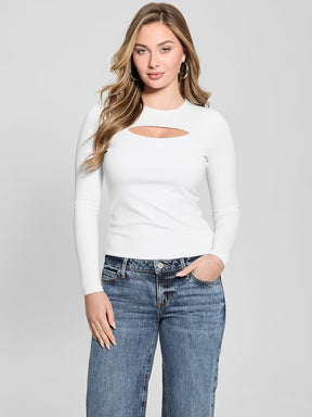 Women’s Front cut out Ribbed knit Top