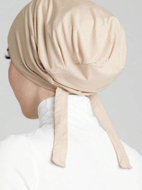 Simple Fashion Skin-Friendly Comfortable Tie Strap Turban Hijab Cap