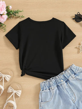 HEART AND FLORAL PRINT TEE