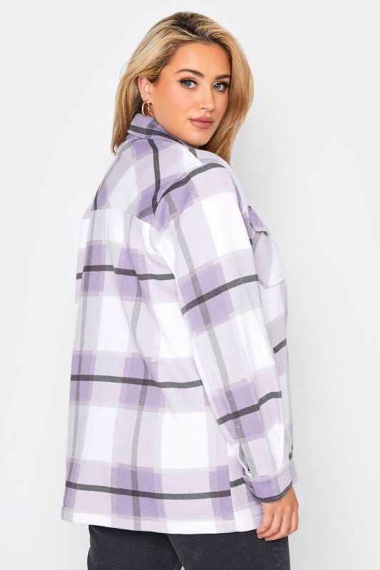 LUNE PLUS PLAID FLAP POCKET DROP SHOULDER CHECK SHACKET