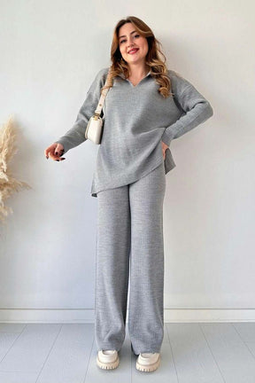 WOMEN CASUAL KNITTED TWO PIECE SET