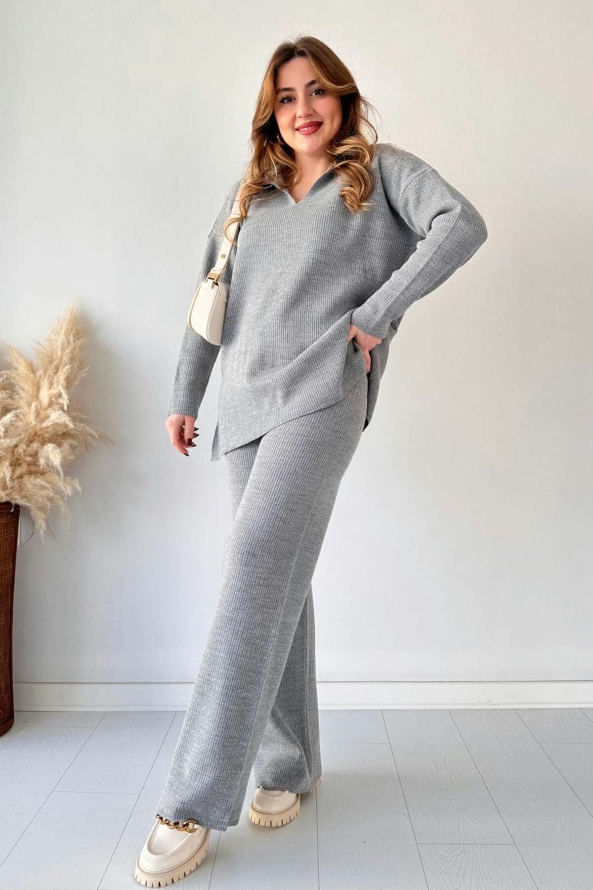 WOMEN CASUAL KNITTED TWO PIECE SET