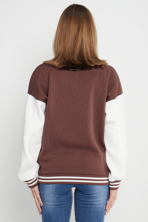 A SLOGAN LONG VERSITY BASEBALL JACKET