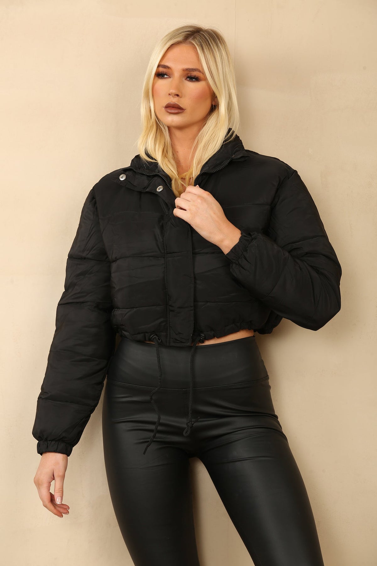 WOMENS PADDED BOMBER PUFFER JACKET