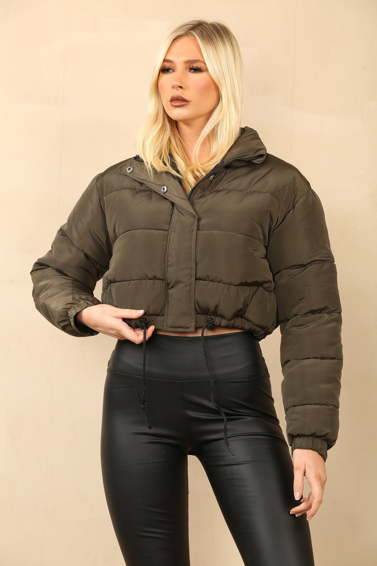 WOMENS PADDED BOMBER PUFFER JACKET